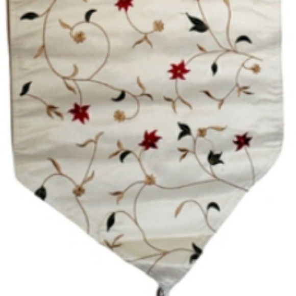 NWOT Table Runner Multicolor  Embroidered Beautiful Floral Design. 71/14 Inches - Picture 5 of 12